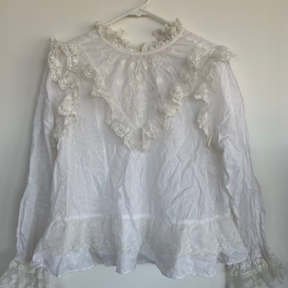 Ulla Johnson Cotton Ruffle Top Size 2